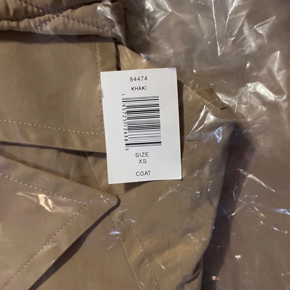 New Avec Les Filles Cotton Nylon Hoodie Trench Coat Khaki XS - Picture 8 of 8